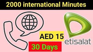 etisalat 2000 international minutes code | Etisalat international call offer | Etisalat Minute offer