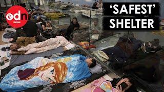 Israelis Take Shelter in Underground Train Station Amid Escalating Conflict