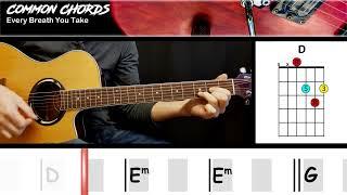 Every Breath You Take (ver1) - The Police | EASY GUITAR CHORDS | Common Chords