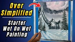 Starter Wet On Wet Painting Tutorial (Step By Step) - Grey Winter!