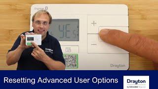 The Drayton Digistat - How to factory reset the Advanced User Options 