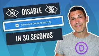 Disable Divi AI In 30 Seconds