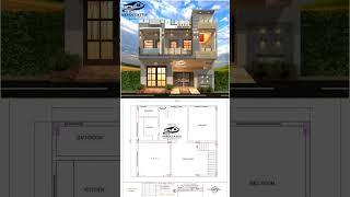 1000 Sqft 3 bedroom G+1 house design with 3D elevation | #housedesign #floorplan #architecture