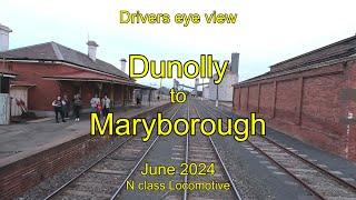 Drivers eye view, Dunolly to Maryborough, June 2024