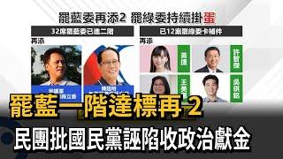 罷藍一階達標再+2　民團批國民黨誣陷收政治獻金－民視新聞