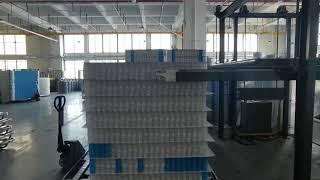 Mattress packaging, palletizing and stacking machinery, stacking spring mattresses