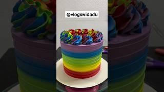 How To Make Rainbow  Cake Design #rainbow #cake #food #cakedecoratingtutorials #cakefood