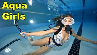 Beautiful Swimsuit Woman Scuba Diving