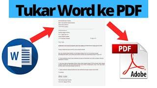 Cara Tukar Word ke PDF Tanpa Sebarang Aplikasi (Guna Smartphone je)