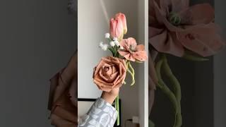 Paper rose  | dried flower| flower making from paper | paper flower making #shorts #craft t