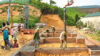 How long does it take from Solid Foundation to Pouring Concrete Floor? Build a House with $100K