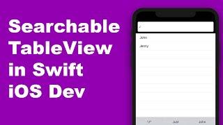 Searchable Table View in Swift with Xcode 11 | iOS for Beginners