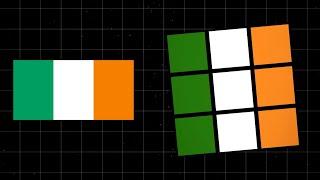 IRELAND FLAG on the Rubik's Cube 3x3 