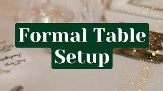 Formal Table Setup || learn How to Set a Formal Dinner Table #formaltablesetup #shorts #etiquette