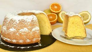 CIAMBELLONE SOFFICISSIMO al PROFUMO di  ARANCIA e LIMONE SENZA BURRO, facile e veloce