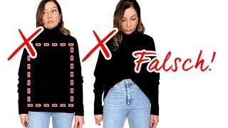 So tragen wir unsere Pullover FALSCH: Langweilige & stauchende Looks vermeiden