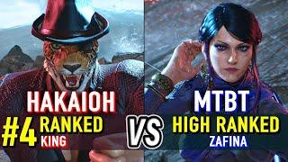 T8  HAKAIOH (#4 Ranked King) vs MTBT (High Ranked Zafina)  Tekken 8 High Level Gameplay