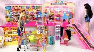 Barbie and Chelsea Go Shopping Toy Store, Candy Shop & School Supplies