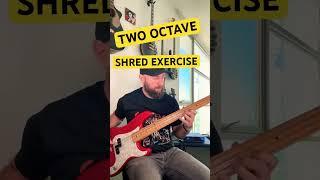 Two octave shred exercise #bass #guitar #scale #music #theory #solo #practice #exercise #fyp #shred