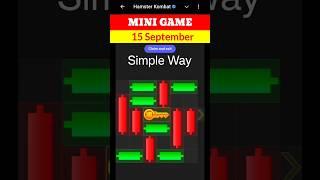 Hamster Kombat Mini Game Today 15 September Unlock Key | 15 September Mini Game Hamster | #mini game