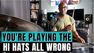 LEARN HOW TO PLAY THE HI HATS CORRECTLY | Jazz Drummer Q-Tip of the Week