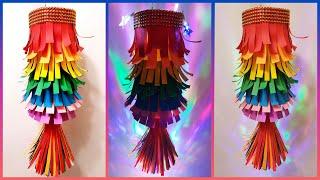 DIY Rainbow Paper Lantern | Plastic Bottle Lantern | Hanging Paper Lantern | Namrata All In One