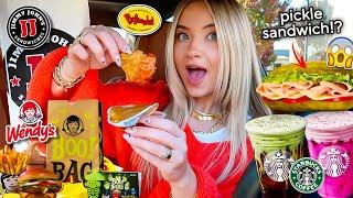 Eating NEW FAST FOOD MENU ITEMS For 24 HOURS!!