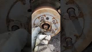 Never use an impact gun if you have swollen lug nuts.  #automobile #car #mobiletire