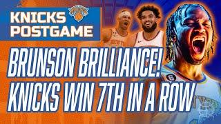 JALEN BRUNSON'S 55 PEICE BRILLIANCE Delivers 7th Straight Win! | #Knicks vs Wizards Postgame Recap