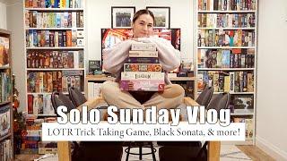 Solo Sunday Board Game Vlog! | The Fellowship Of The Ring Trick Taking Game, Black Sonata & more!