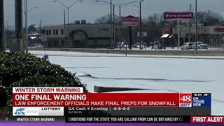 North Alabama officials making last preps and warnings before winter weather