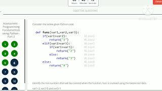 Programming Fundamentals using Python (Part -2) "Infosys Springboard" Assessment Solution %accuracy