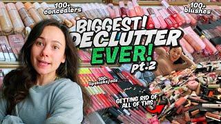 HUGE MAKEUP COLLECTION DECLUTTER! I  Yes..ANOTHER ONE  PART 2 (Charlotte Tilbury & Drugstore)