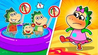 🩴 Learn Good Habits with  Hot vs  Cold Challenge in Swimming Pool  | More Funny Stories for Kids