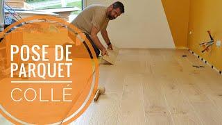 poser du parquet collé - tuto parquet pose collée