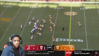 REACTING TO #7 Alabama vs #11 Tennessee | Full Game Highlights