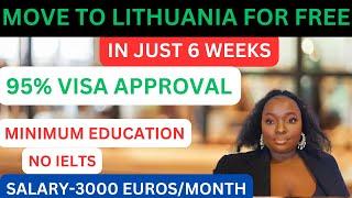 Lithuania  Free work visa in  4 weeks| Jobs in Lithuania 2024 | Type D Visa Lithuania