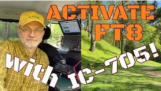 How to run FT8 mode on Icom IC-705  outdoors and have fun! Beware of RF feedback!