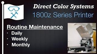 Direct Color Systems 1800z Routine Maintenance