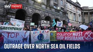 Climate: Protests in Edinburgh over North Sea oil fields