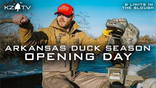 Arkansas Duck Hunting - OPENING DAY!! (Thousand Of Birds) K Zone TV: "Back To The Slough"