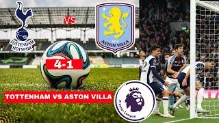 Tottenham vs Aston Villa 4-1 Live Premier League Football EPL Match Score Highlights Spurs 2024 Vivo