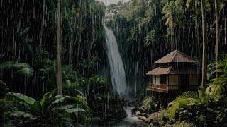 Waterfall Gentle Stream Sound in Forest 24/7, Waterfall Sounds, Flowing Water, White Noise For Sleep