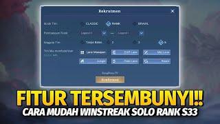 FITUR ANTI DARK SYSTEM CARA MUDAH WINSTREAK SOLO RANK SEASON 33!!