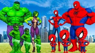 FAMILY SPIDERMAN VS FAMILY NEW HULK | LIVE ACTION STORY in real life