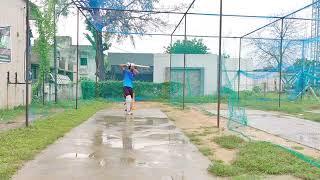 my cricket buddy batting on Wet pitch + Tennis ball