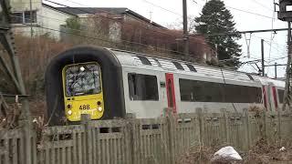 Train at Marchienne-Zone Station (4K)