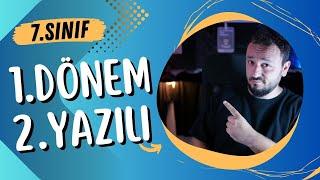 7.Sınıf Matematik | 1.Dönem 2.Yazılı Soruları