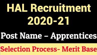 HAL Lucknow Apprentice 2020-21 || HAL Apprenticeship Training 2020 || HAL Lucknow Recruitment 2020