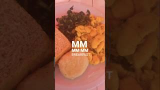 Jamaican breakfast Ackee n saltfish, callaloo, dumplin #travel #food #vlog #jamaica